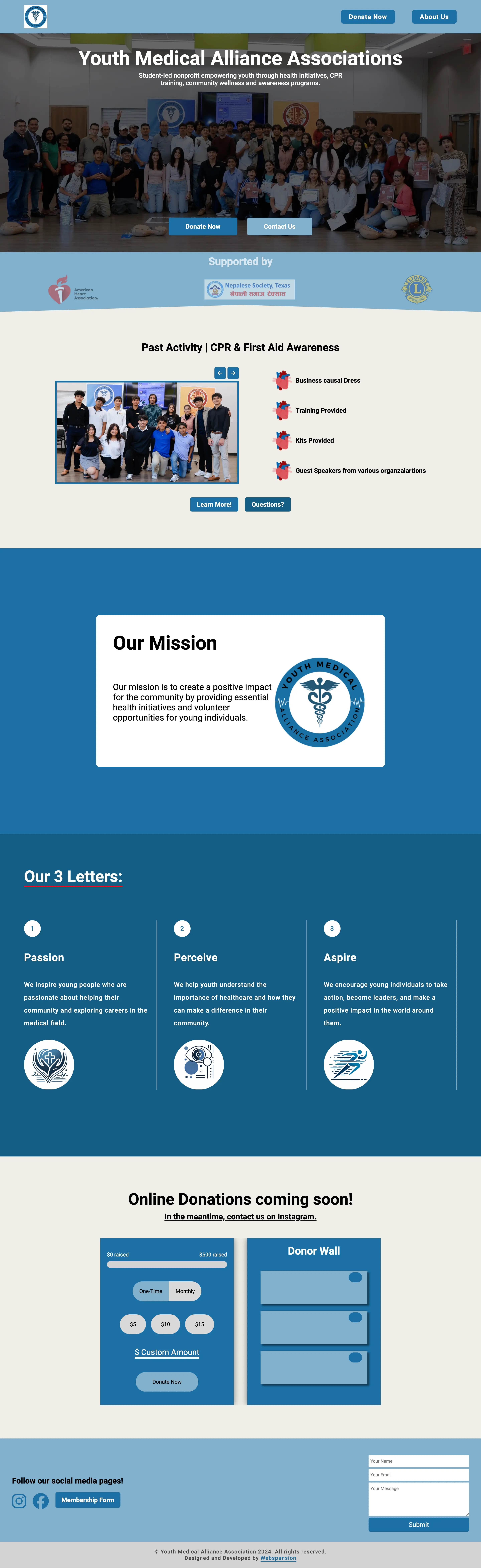 YMAA youth nonprofit website built by Webspansion